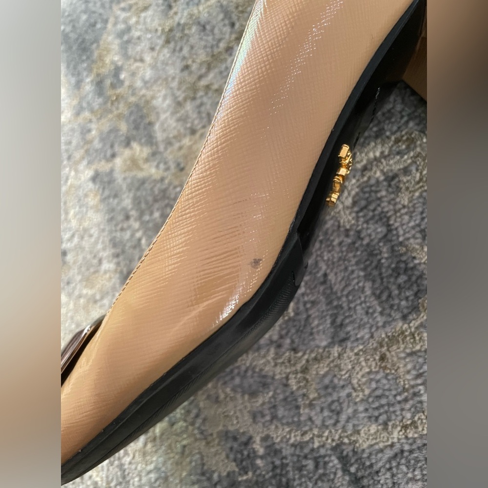 Authentic Prada Rose-Nude Patent Leather Block Heels (36) - Picture 8 of 10